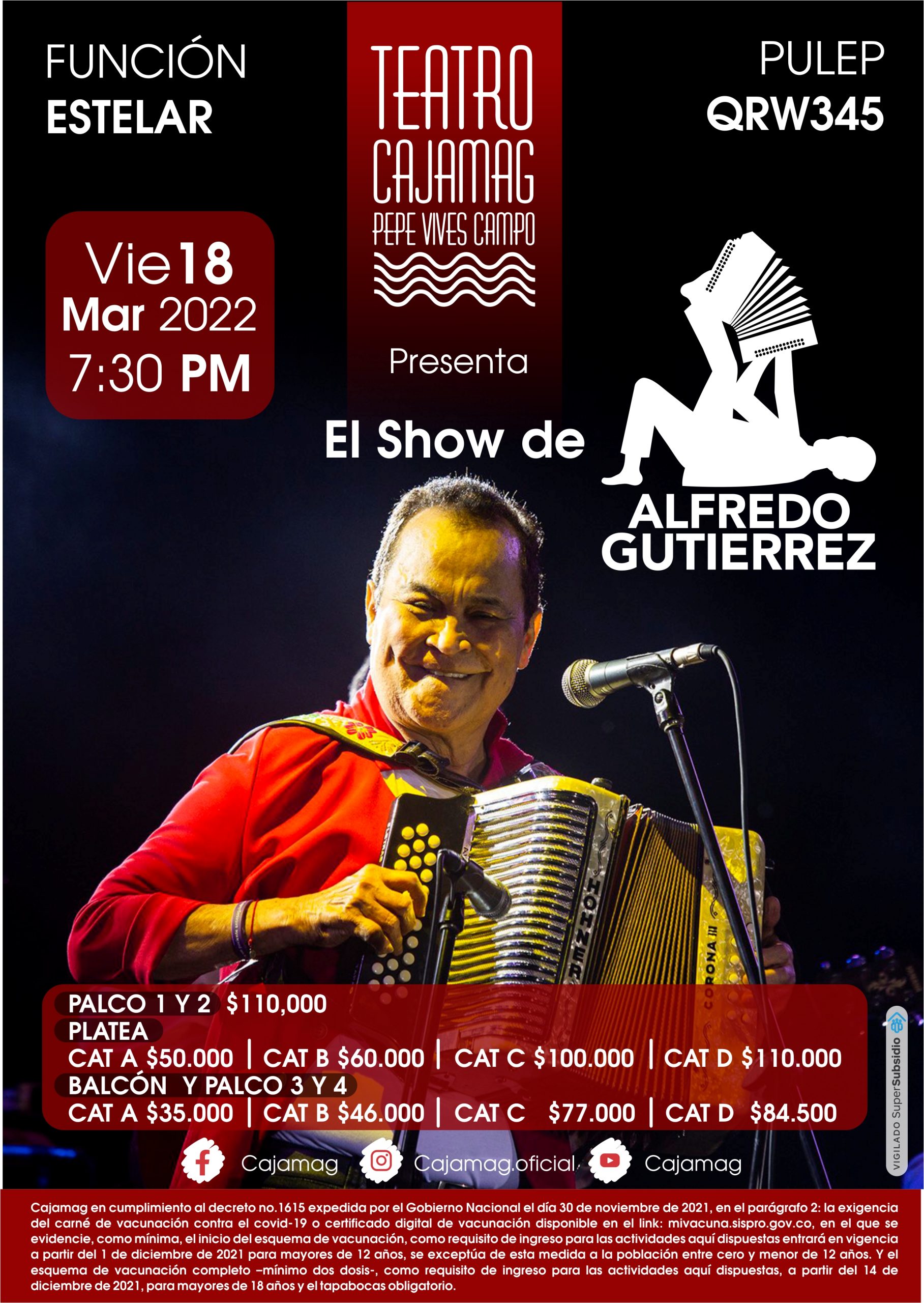 TEATRO CAJAMAG Función Estelar El Show de Alfredo Gutiérrez 18 de